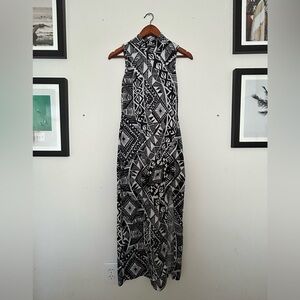Espresso Aztec Print Monochrome Patterned Sz S
Sleeveless Dress